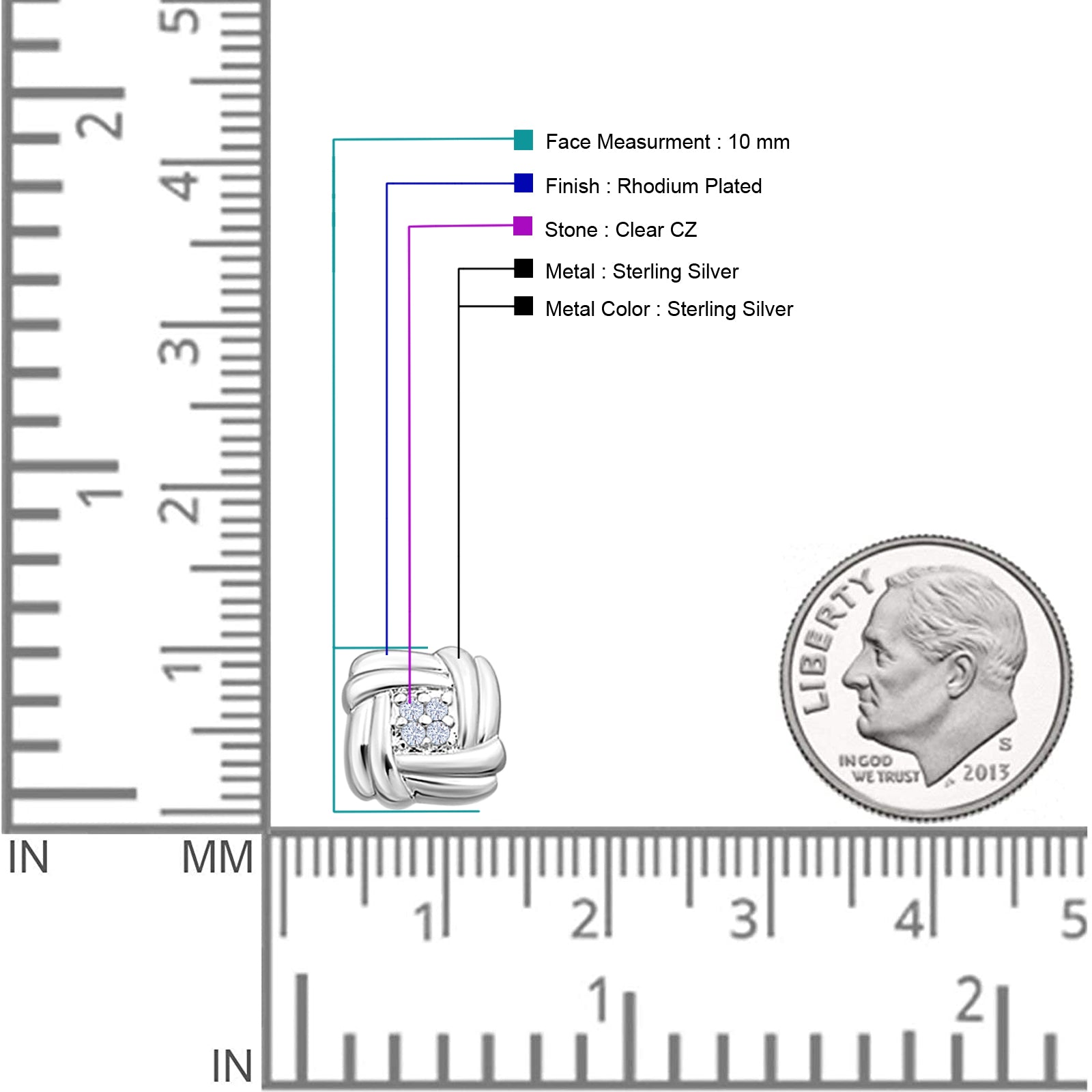 Love Knot Stud Earring