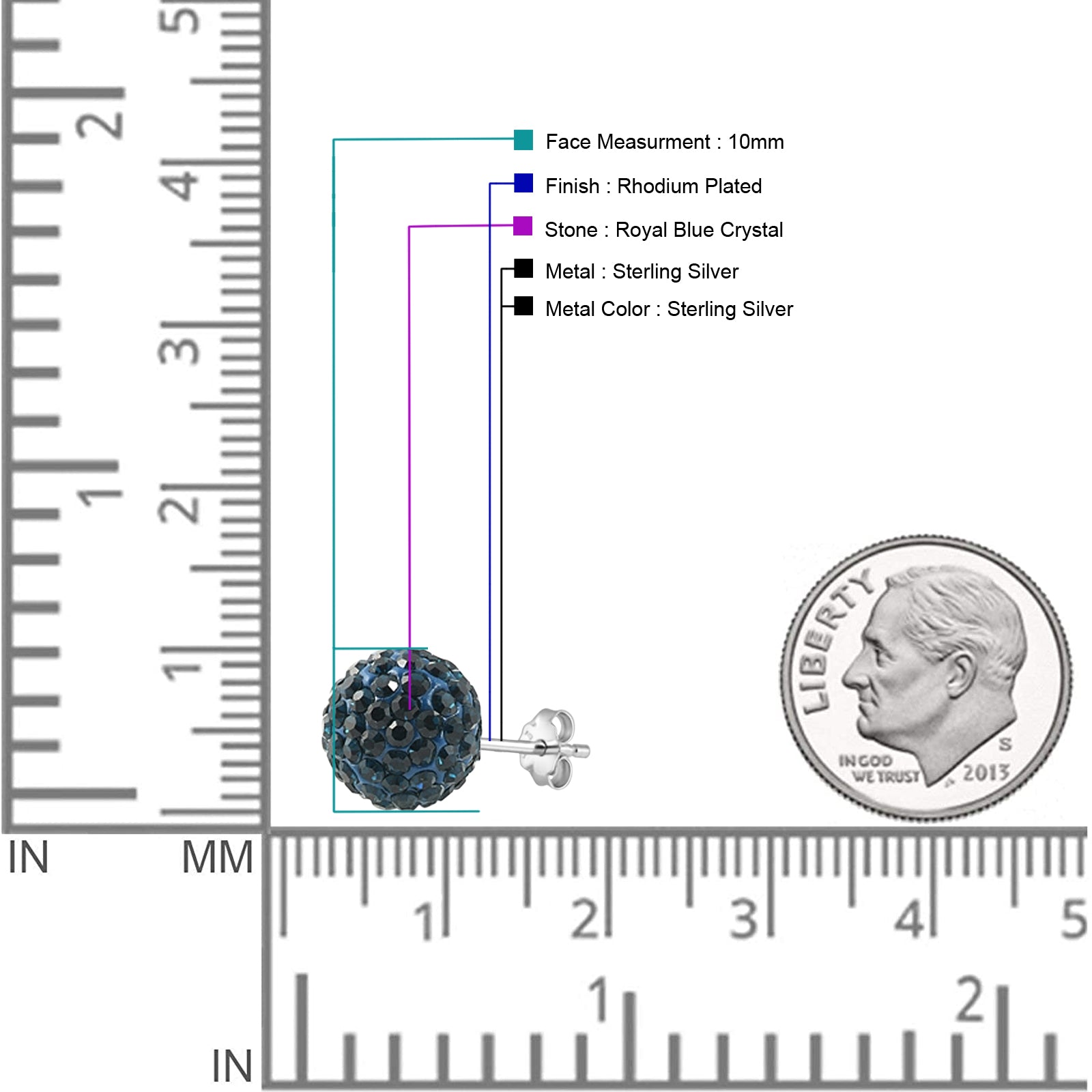 Full Ball Stud Earrings