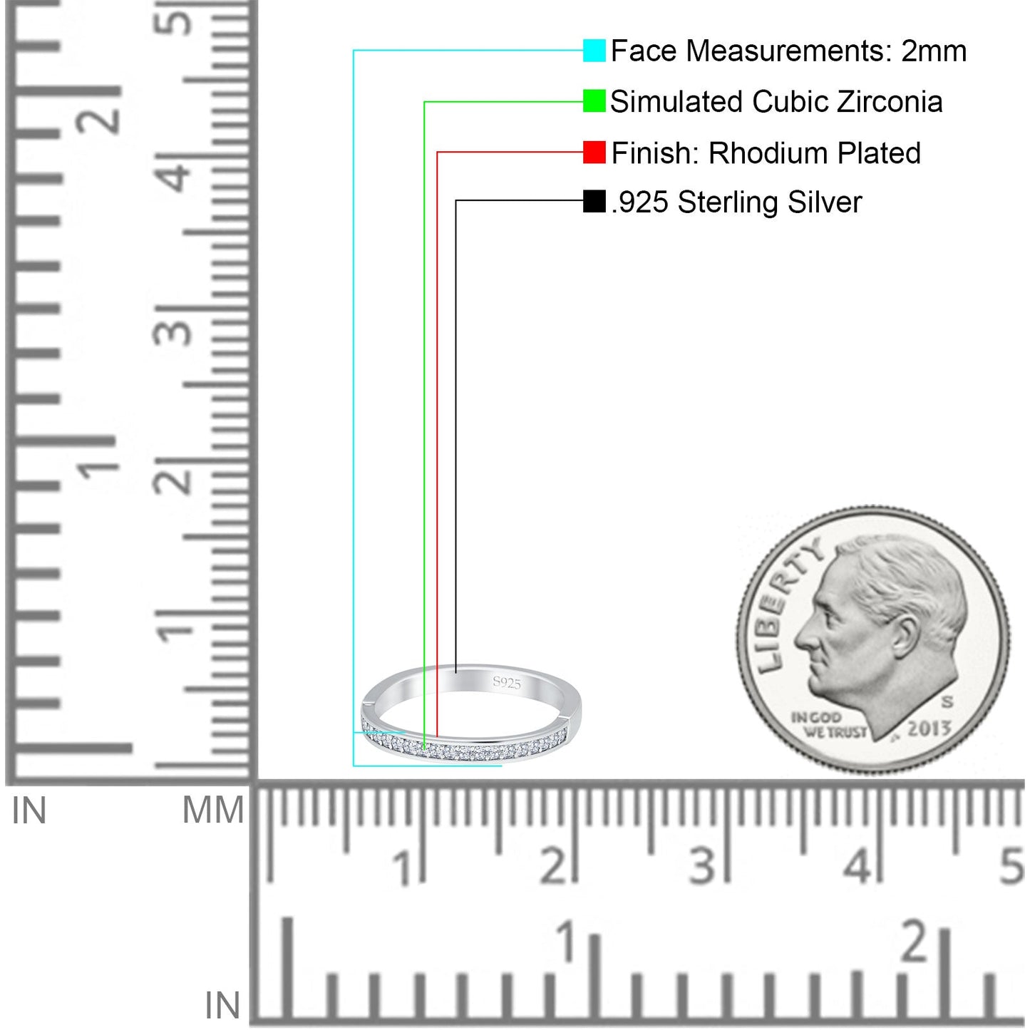 Half Eternity CZ Band