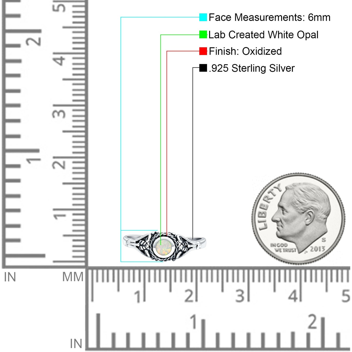 Twisted Rope & Leaf Ring