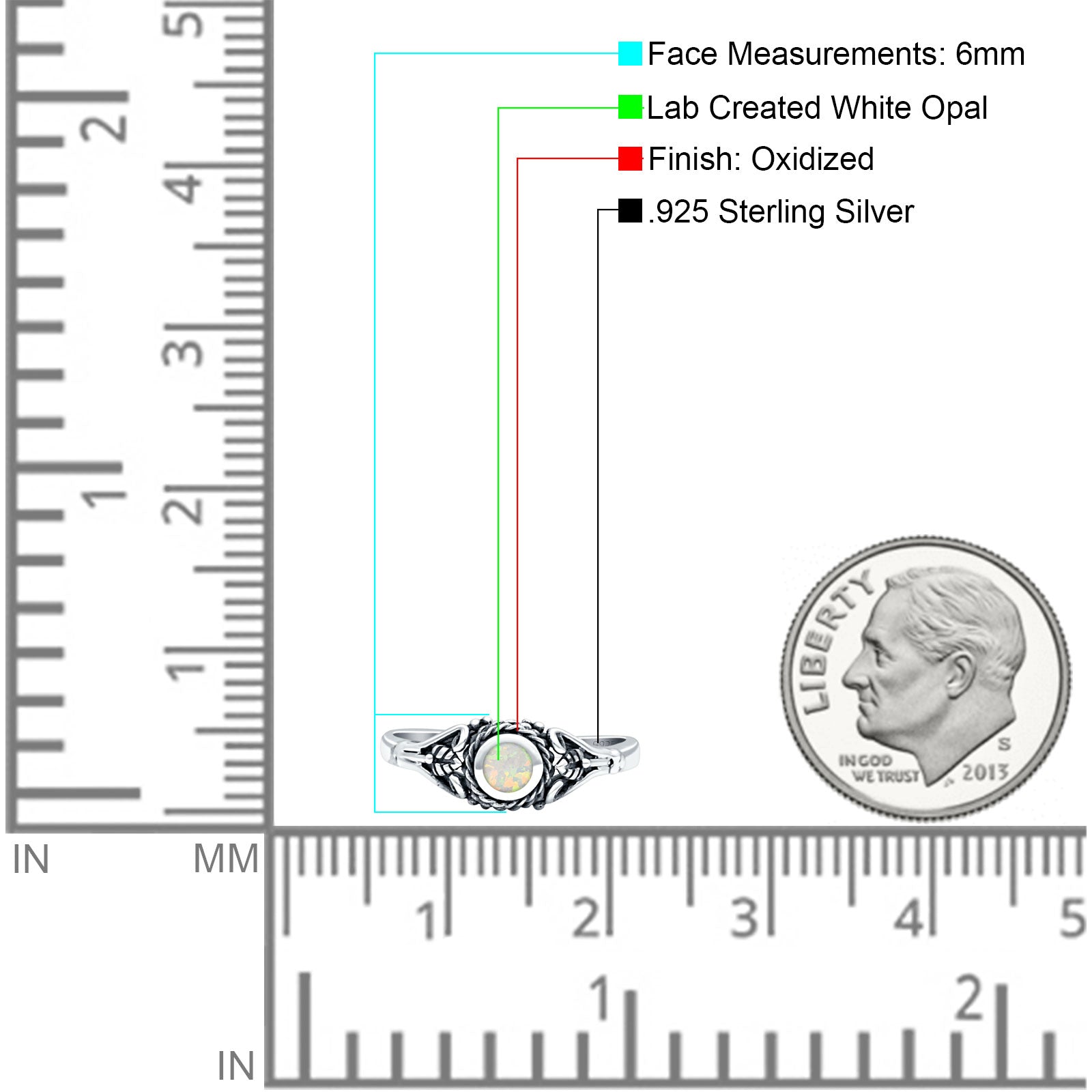 Twisted Rope & Leaf Ring