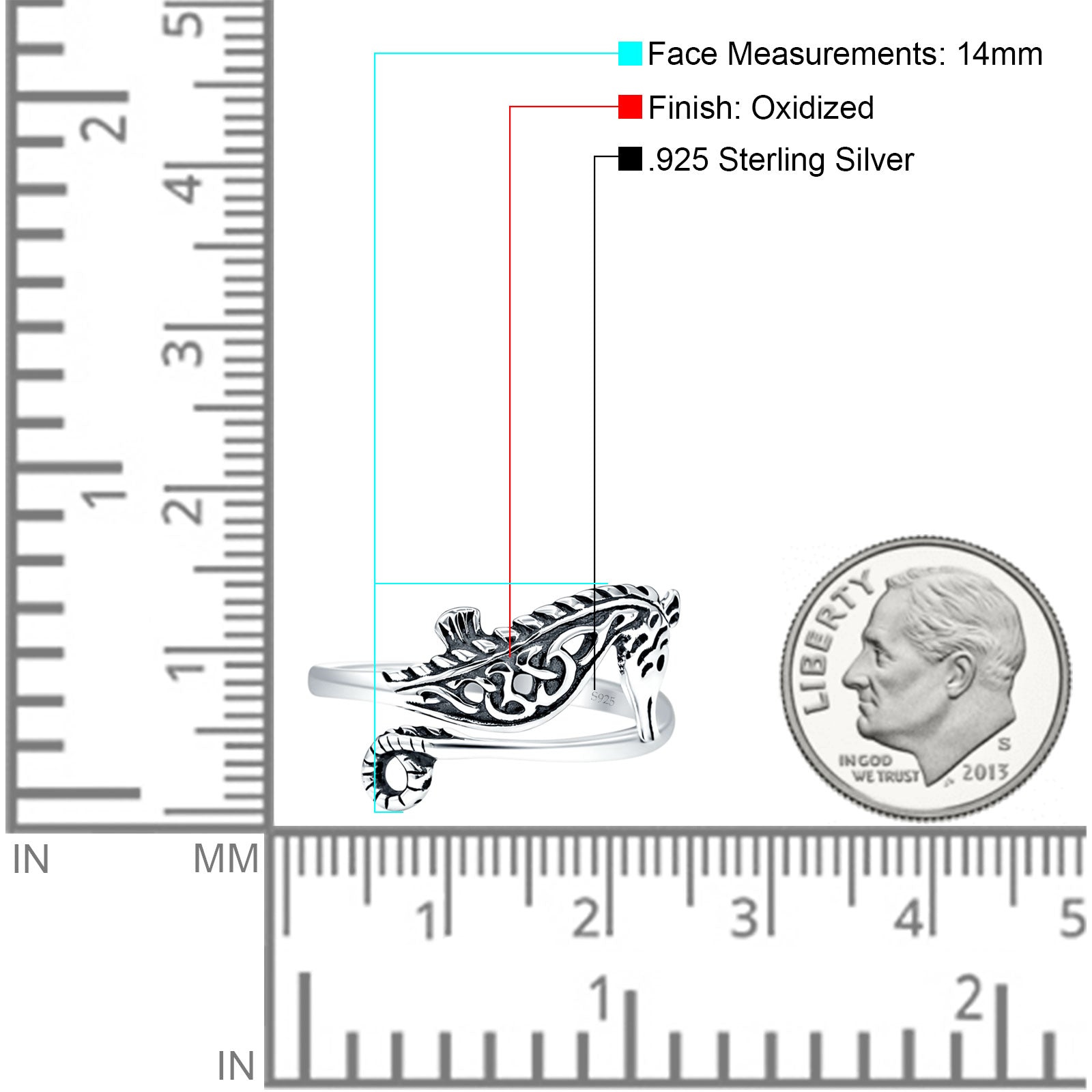 Celtic Seahorse Ring