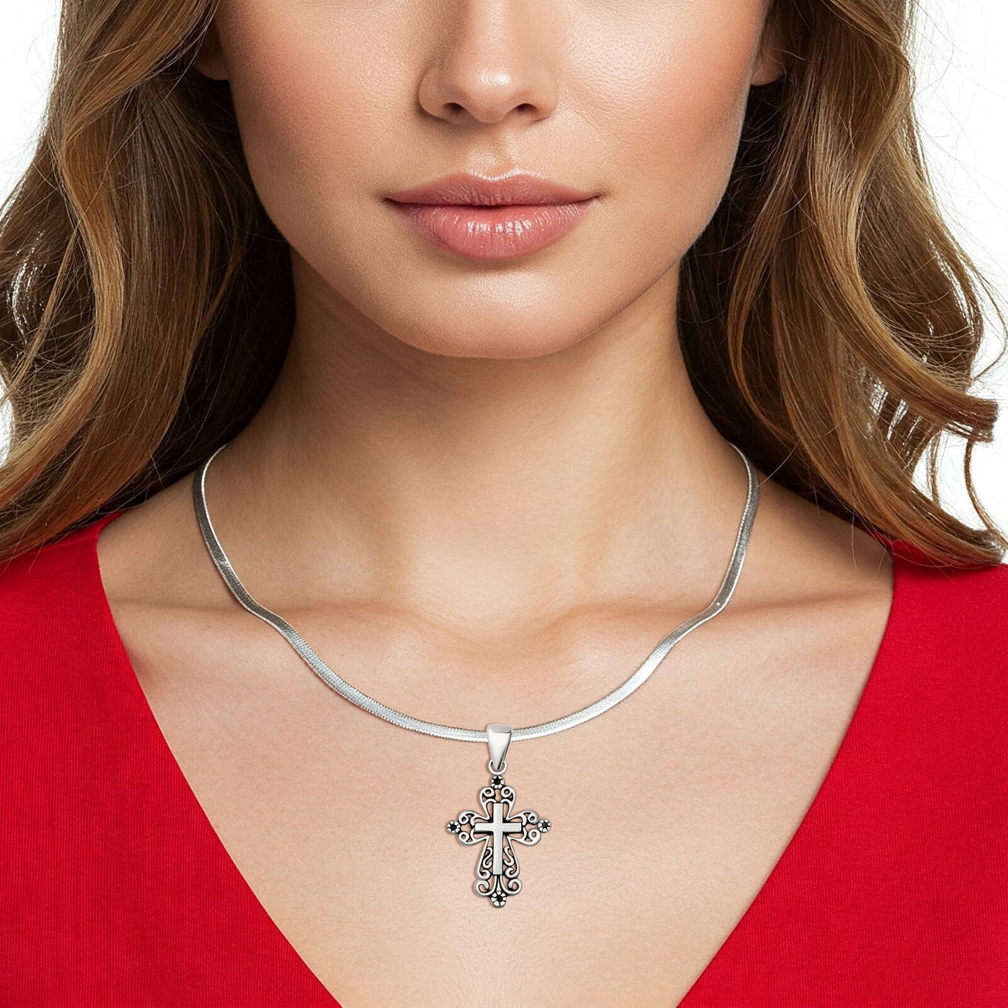  Filigree Cross Pendant