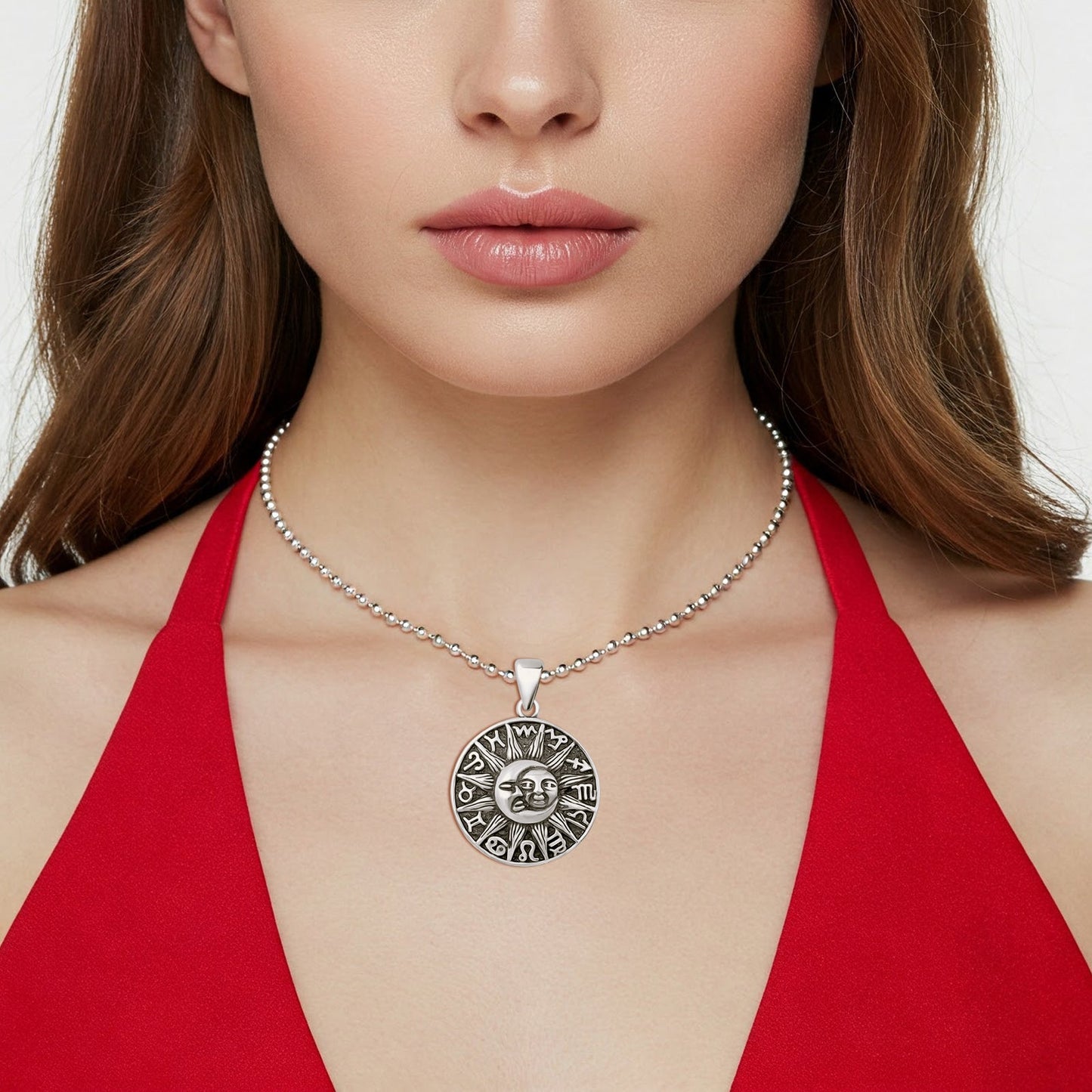  Sun, Moon & Zodiacs Pendant