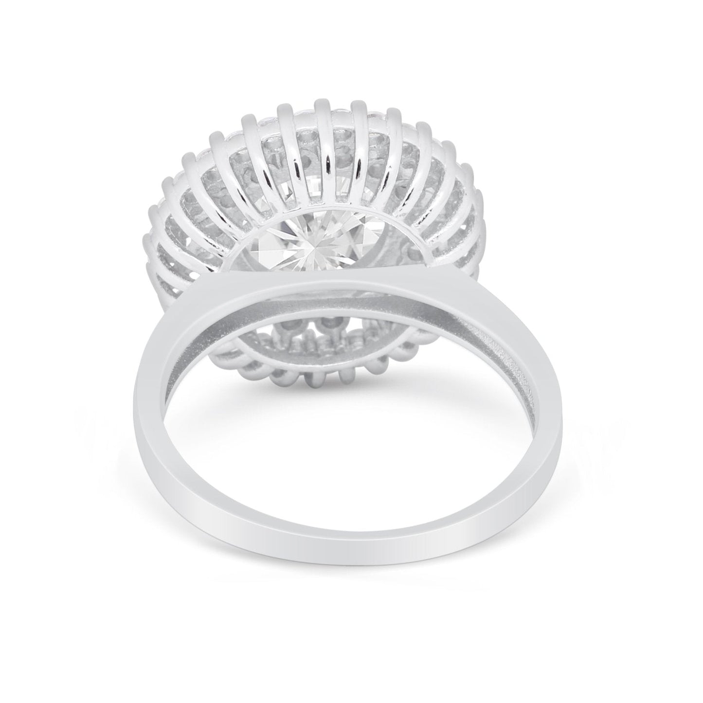 Cocktail Round Simulated CZ Wedding Ring