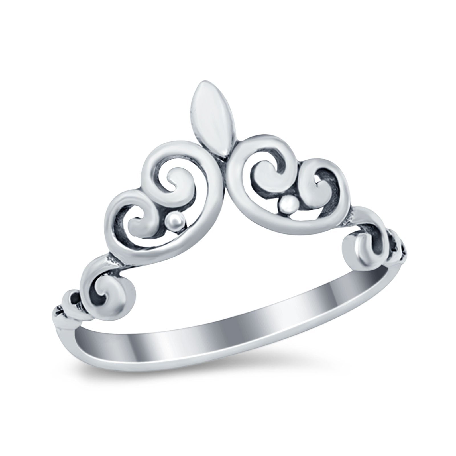 Heart Filigree Thumb V Chevron Midi Band Ring