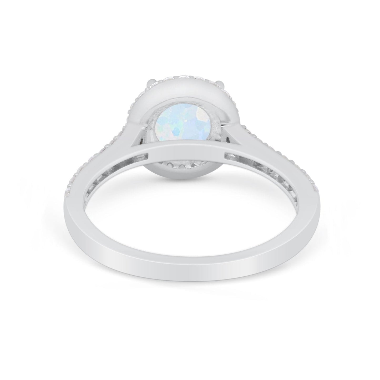 Accent Dazzling Wedding Ring Lab Created White Opal