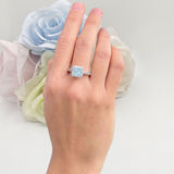 Princess Cut Halo Tapered Ring