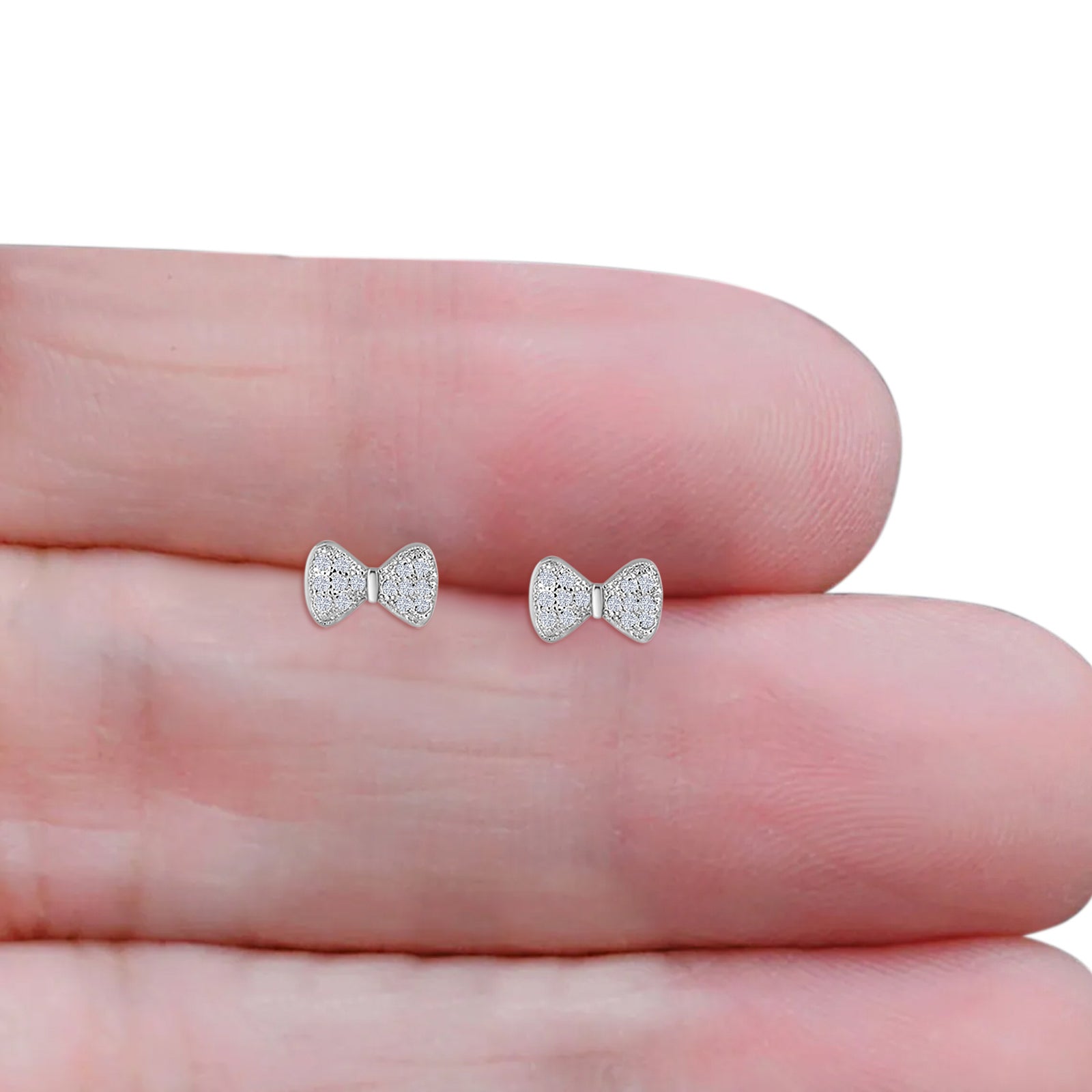 Ribbon Bow Stud Earrings