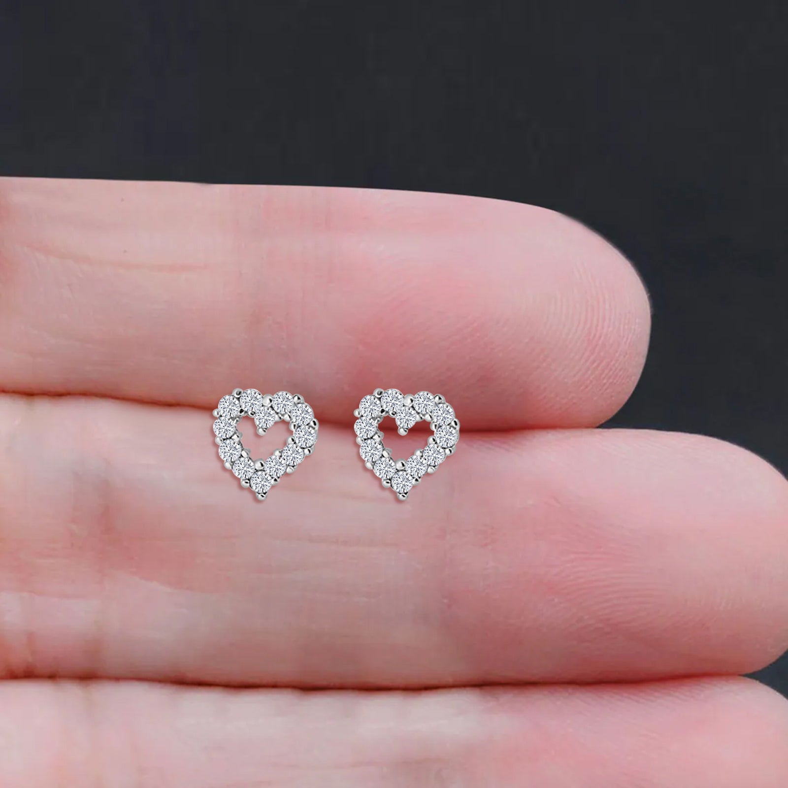 Heart Stud Earrings