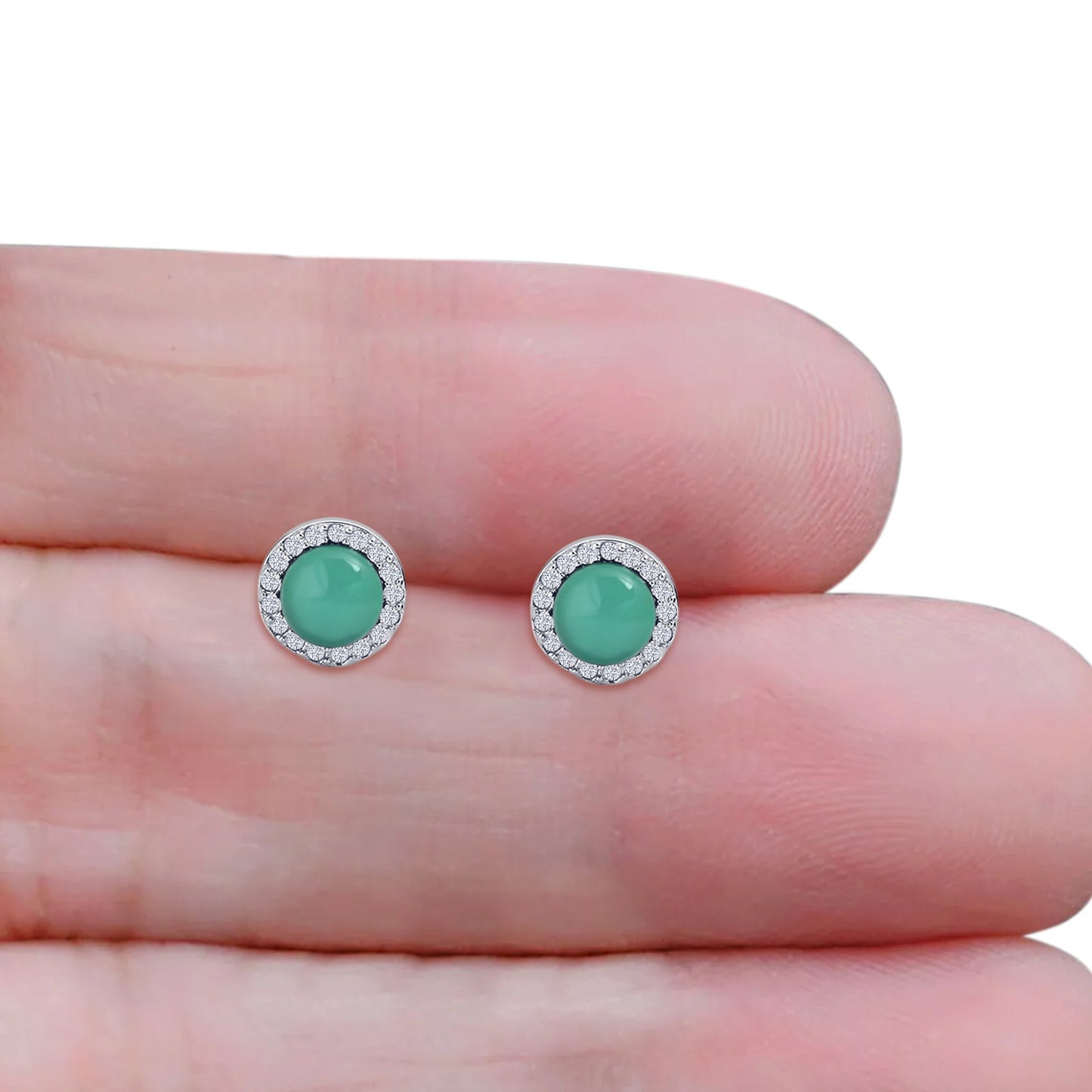 Round Stud Earrings