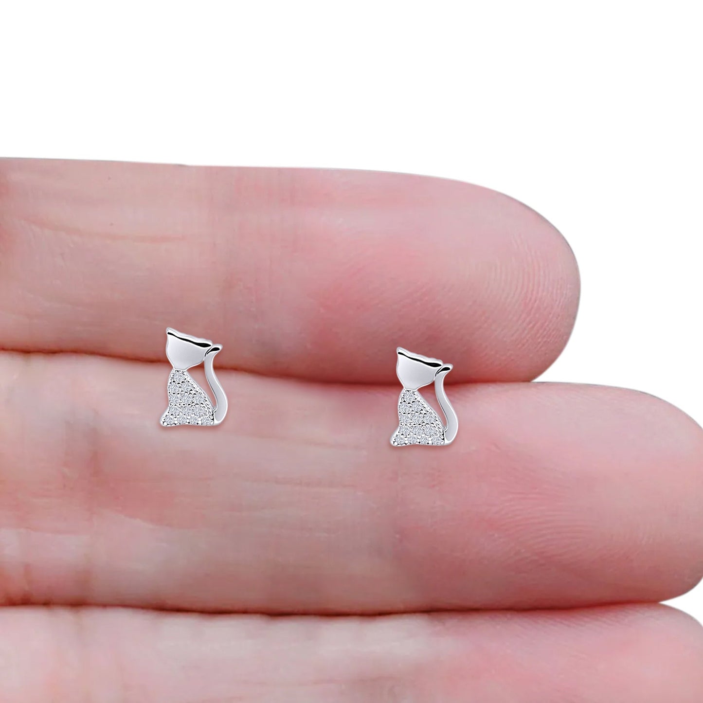 Cat Stud Earring