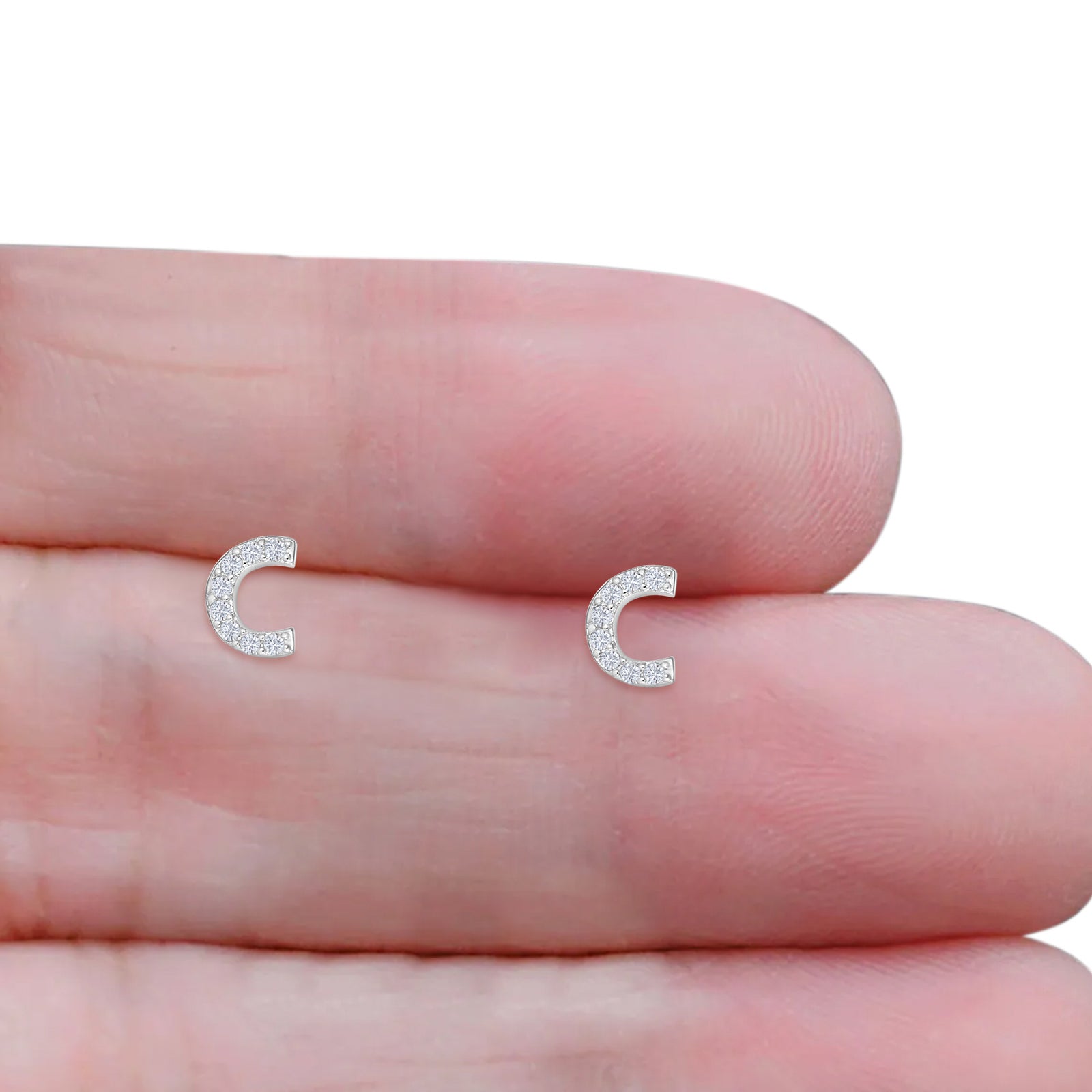 Curved Stud Earrings