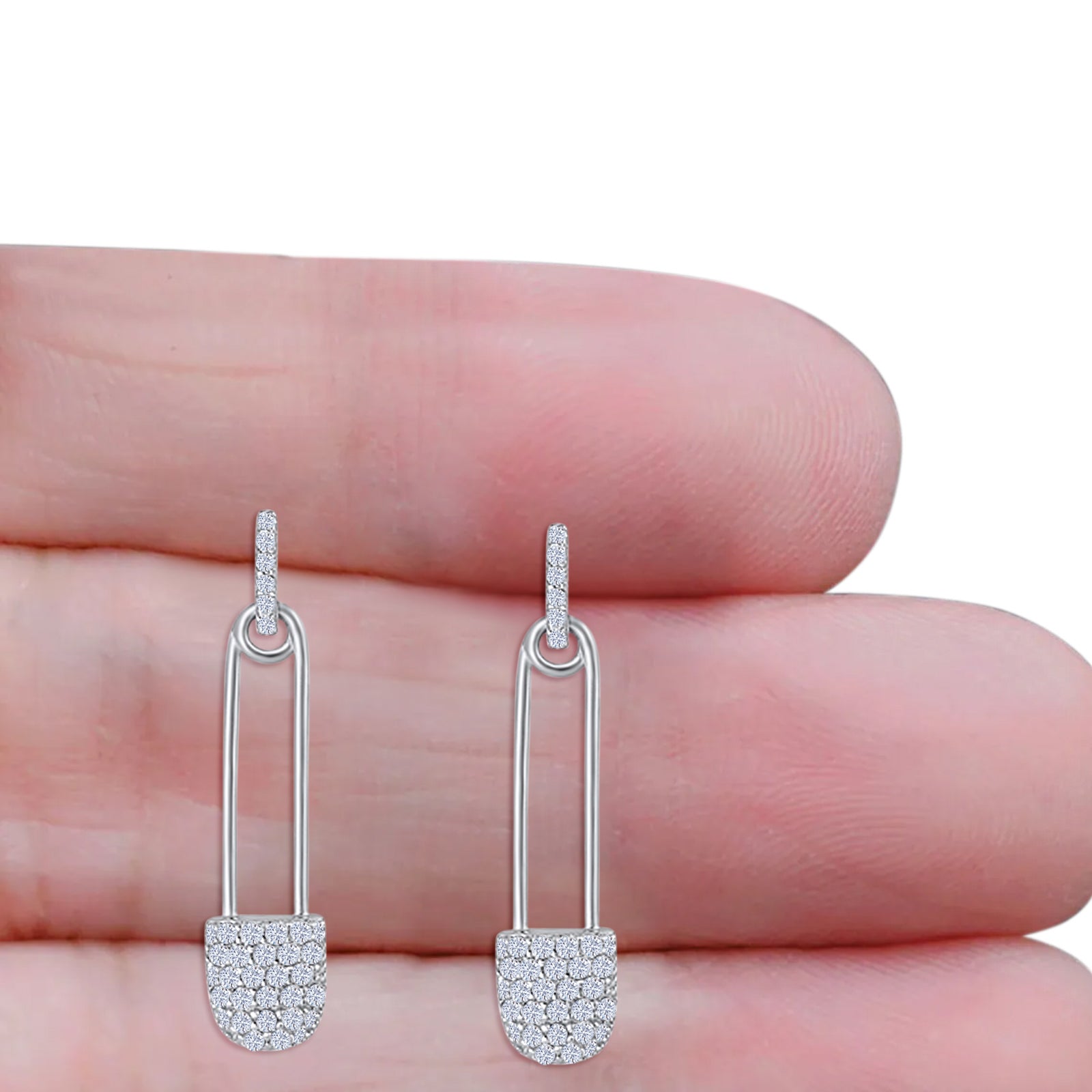 Safety Pin Stud Earrings