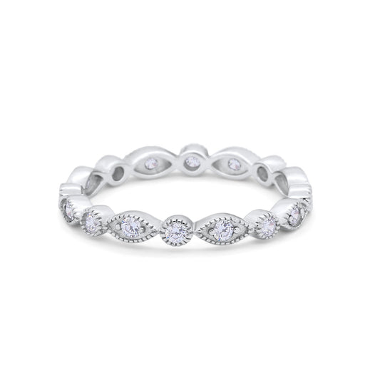 Eternity Stackable Wedding Marquise Simulated CZ