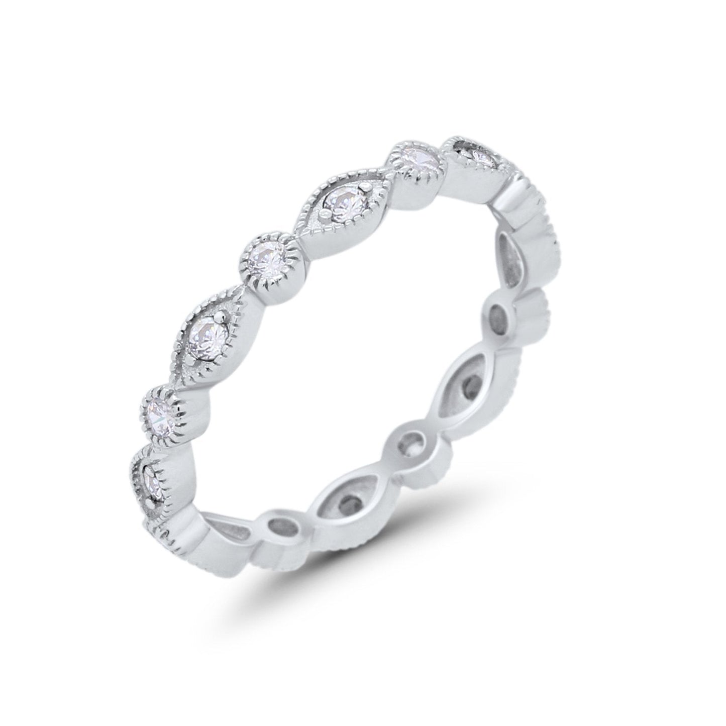 Eternity Stackable Wedding Marquise Simulated CZ