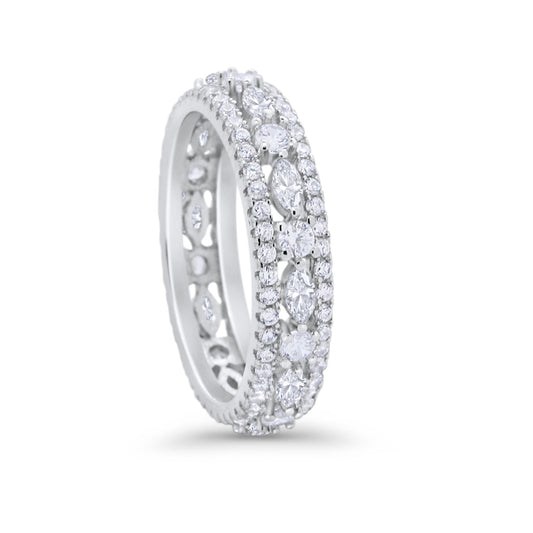 Full Eternity Rings Marquise Simulated Cubic Zirconia Ring