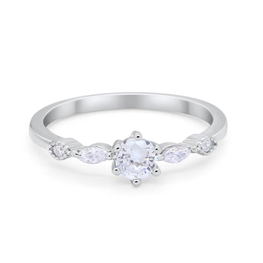 Petite Dainty Engagement Ring Marquise Simulated CZ