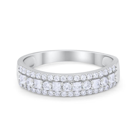 Art Deco Eternity Engagement Ring Simulated CZ