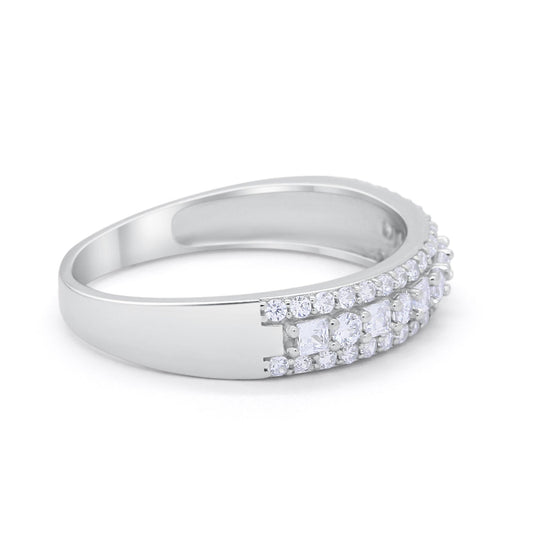 Art Deco Eternity Engagement Ring Simulated CZ