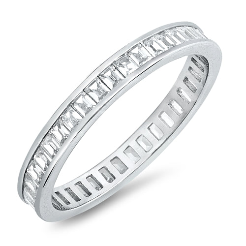 Eternity Rings Baguette Band Ring Simulated CZ