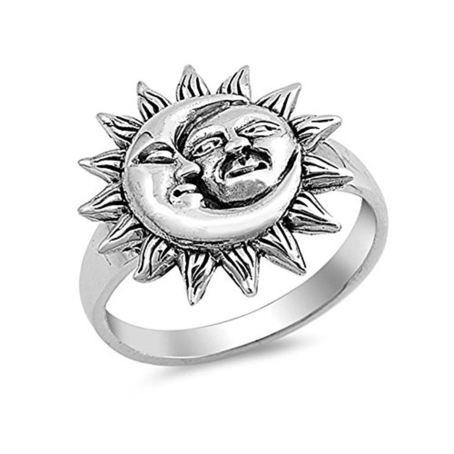 Sun Moon Plain Ring Band