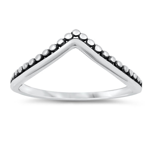 Plain V Ring Chevron Midi Thumb Band