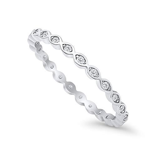 Full Eternity Stackable Band Simulated CZ Ring