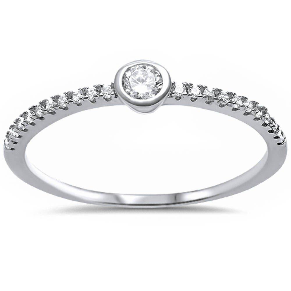 Bezel Promise Cubic Zirconia Ring