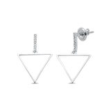 Triangle diamond earrings