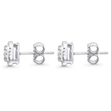 Solid 10K Gold 6mm Classic Round Diamond Stud Earring With Push Back