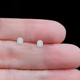 Solid 10K Gold 6mm Classic Round Diamond Stud Earring With Push Back
