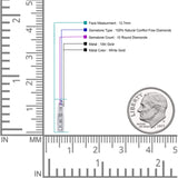 Creolen aus massivem 10-karätigem Gold, 12,7 mm, runde Diamant-Creolen mit Pfosten- und Klick-Rückseite