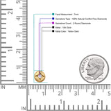 Ohrstecker aus massivem 10-karätigem Gold, 7 mm, rund, halbkugelförmig, sternförmig, Diamant-Ohrstecker