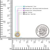 Ohrstecker aus massivem 10-karätigem Gold mit 7,4 mm achteckigen runden Diamanten