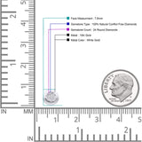 Ohrstecker aus massivem 10-karätigem Gold, 7,8 mm, runde Diamant-Ohrstecker mit Schraubverschluss