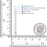 Ohrstecker aus massivem 10-Karat-Gold, 3 mm, blütenförmig, runder Diamant