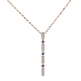 10K Gold .17ct Sapphire & Diamond Antique Necklace