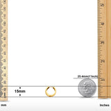 14K Yellow Gold Diamond Cut Stamp Huggies Earrings 1.8grams 15mm