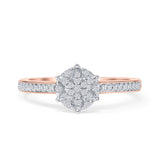 Diamond Star Ring Round 10K Gold 0.15ct