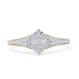 Art Deco Diamond Cushion Shape Ring 10K Gold 0.22ct