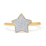 Cluster-Statement-Diamant-Sternring 10K Gold 0,14ct