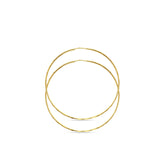 14K Gold 55mm Large Endless Closure Hoop Earrings