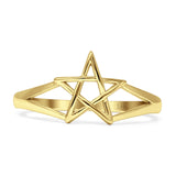Celtic Pentagram Star Ring 14K Gold