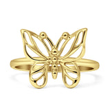 Butterfly Statement Thumb Ring 14K Gold