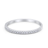 14K Gold 0.11ct Round 1.4mm G SI Half Eternity Art Deco Band Diamond Engagement Wedding Ring