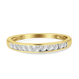 Stapelbarer Diamant-Ehering für die halbe Ewigkeit, 14 Karat Gold, 0,27 ct