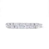 Half Eternity Two Row 2.8mm Band Baguette Natural Diamond 14K Gold