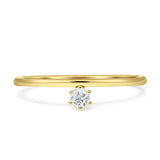 Diamant-Solitärring, rund, Statement, 14 K Gold, 0,10 ct