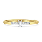 Diamant-Baguette-Ring Petite Statement 14K Gold 0,08ct